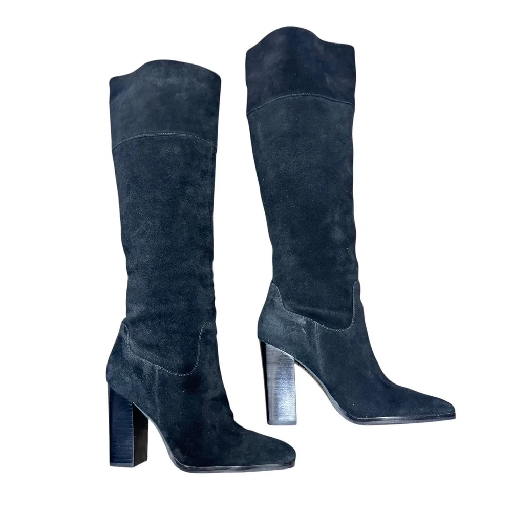 Marc Fisher Netty Black‎ Suede Tall Knee Boot Sz 8.5